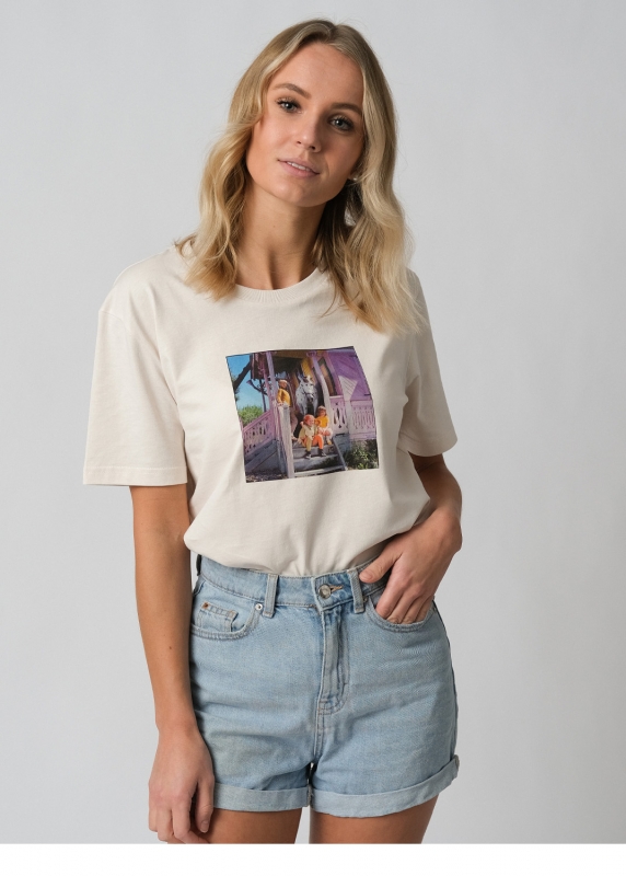 T-Shirt "Langstrumpf Bande" - altweiß, unisex