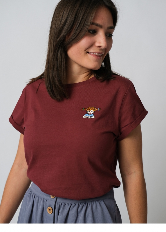 T-Shirt "Pippi" - burgund