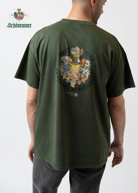 Retro-Shirt "Schönramer" - dunkelgrün