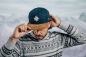 Preview: "Edelweiß Flanell" - blau (Snapback)