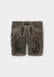 Preview: Lederhose "Schafkopf" - graunbraun/blau