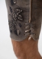 Preview: Lederhose "Schafkopf" - graunbraun/blau