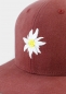 Preview: "Edelweiß Leinen" - karminrot (Snapback)