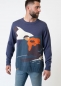 Preview: Strickpullover "RetroSki" - dunkelblau