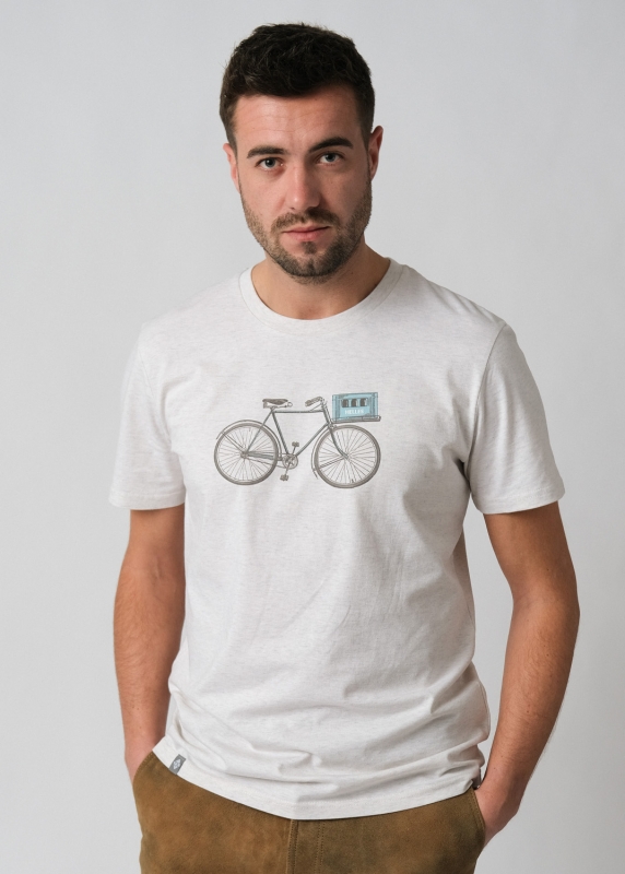 T-Shirt "Expresslieferdienst" - cremegrau