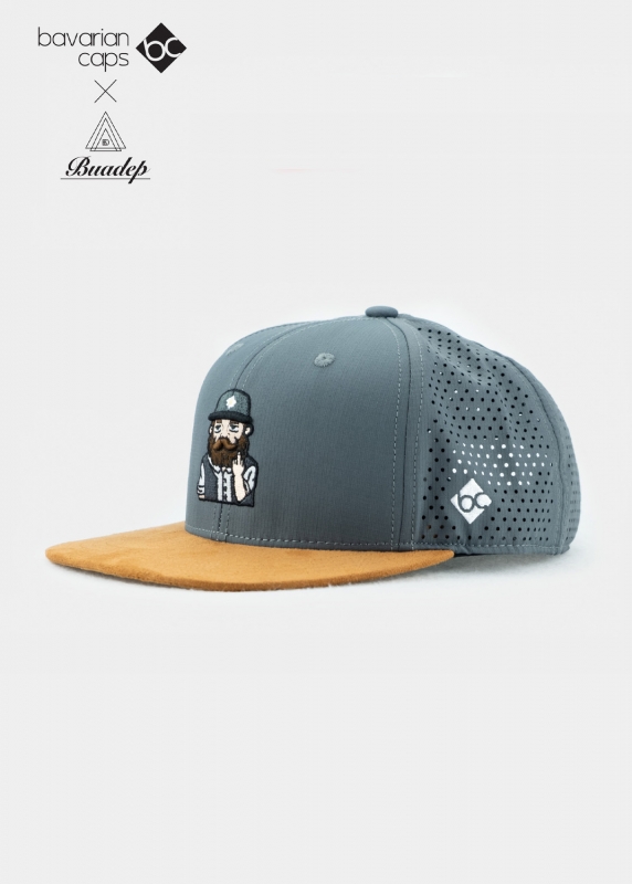 "BC x buadep: Grantler" - grau/braun (Snapback)