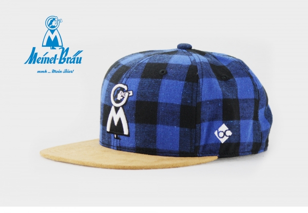 "Meinel" - blau-kariert (Snapback)