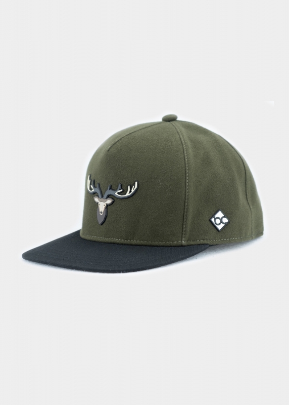 Cap "Waldhirsch Outdoor" - dunkelgrün (Snapback)