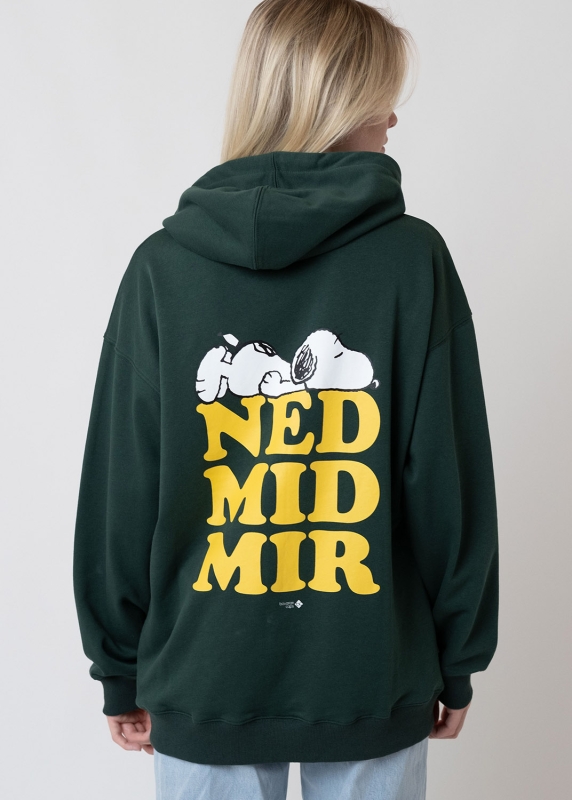 Hoodie "Peanuts: Ned mid mir" - dunkelgrün