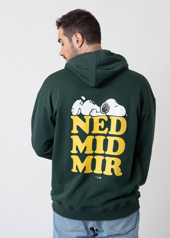 Hoodie "Peanuts: Ned mid mir" - dunkelgrün