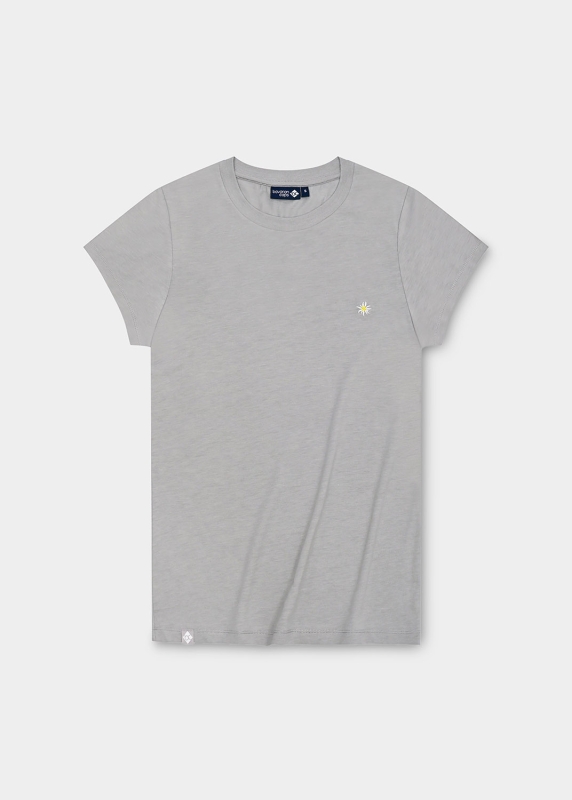 T-Shirt "Edelweiß Sommerfrische" - grau (Damen)
