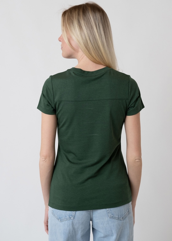 T-Shirt "Edelweiß Sommerfrische" - dunkelgrün (Damen)