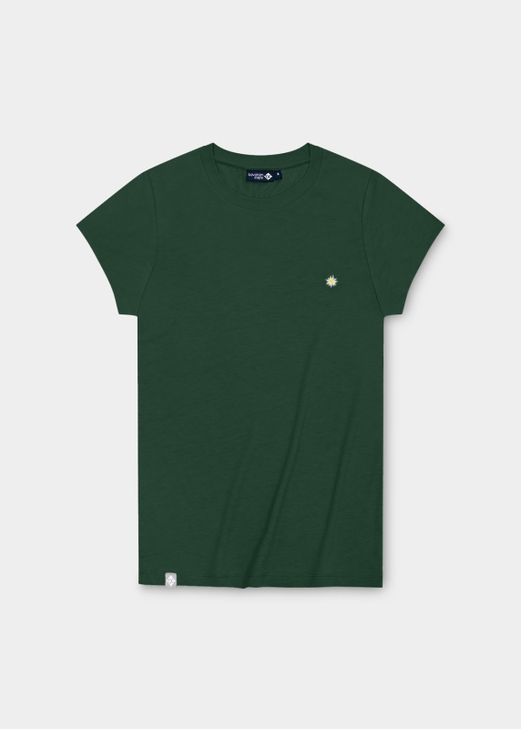 T-Shirt "Edelweiß Sommerfrische" - dunkelgrün (Damen)