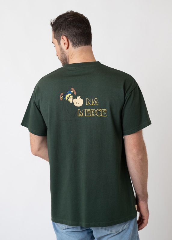 T-Shirt "Peanuts: Na, Merce" - dunkelgrün