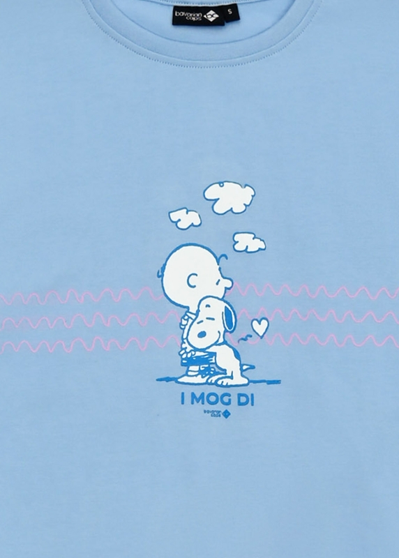T-Shirt "Peanuts: I mog di" - hellblau