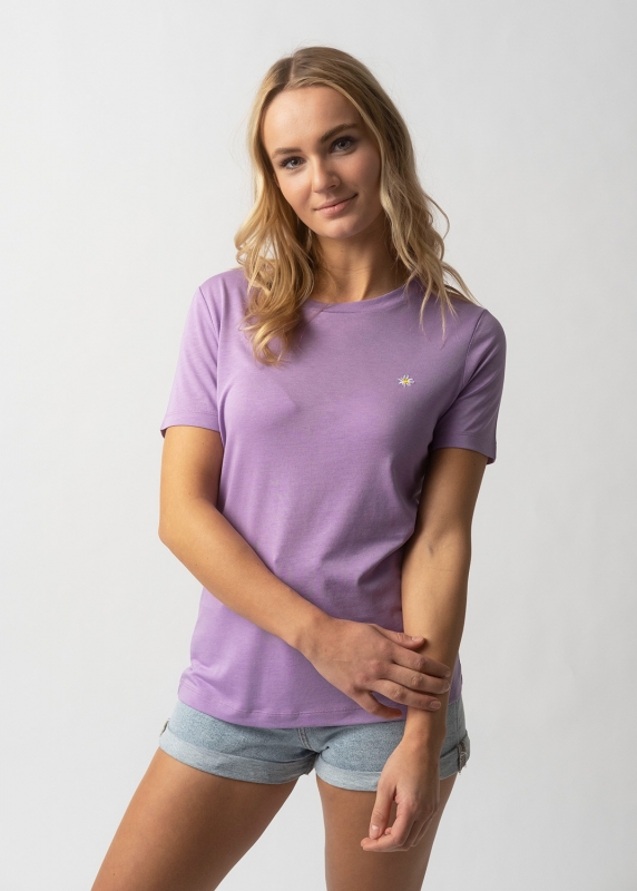 T-Shirt "Edelweiß Sommerfrische" - lavendel (Damen)