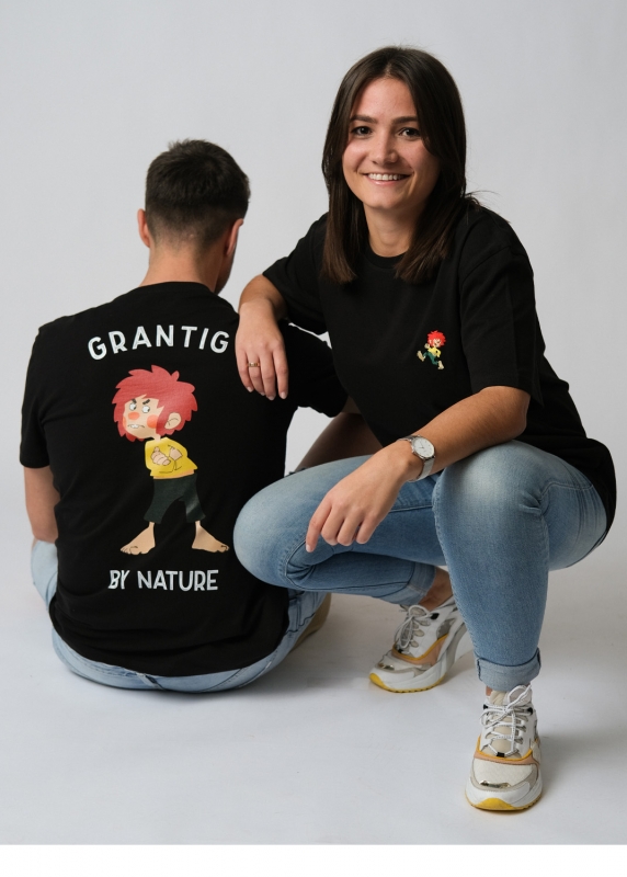 T-Shirt "Grantig by nature" - schwarz, unisex