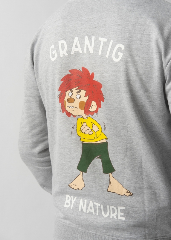 Zipper "Grantig by nature" - grau, unisex