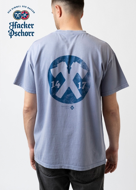 Retro-Shirt "Hacker-Pschorr" - hellblau