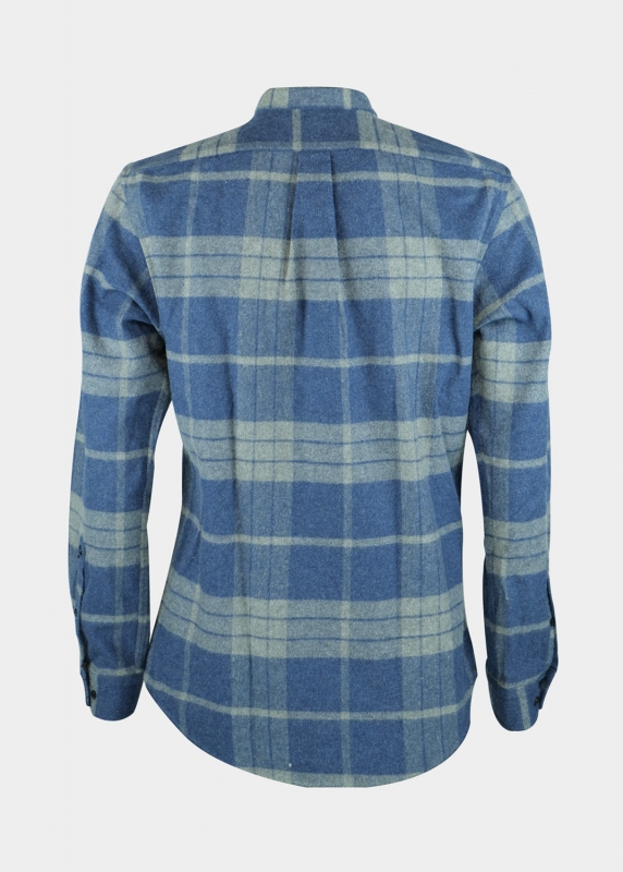 Flanell-Hemd "Edelweiß" - blau