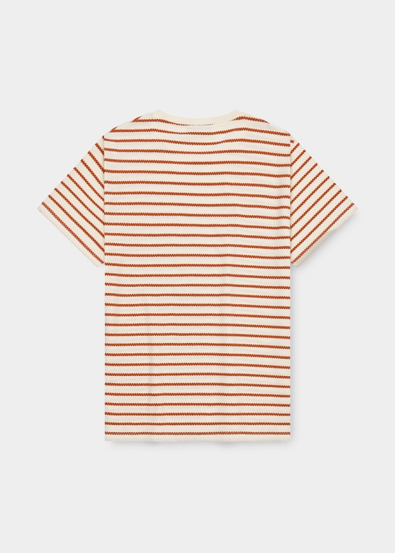 T-Shirt "Abendrot" - rost/beige