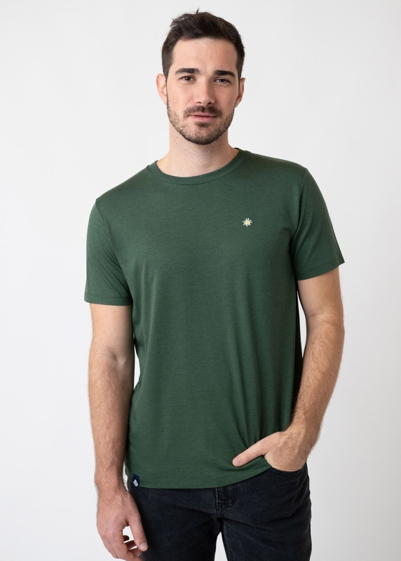 T-Shirt "Edelweiß Sommerfrische" - dunkelgrün