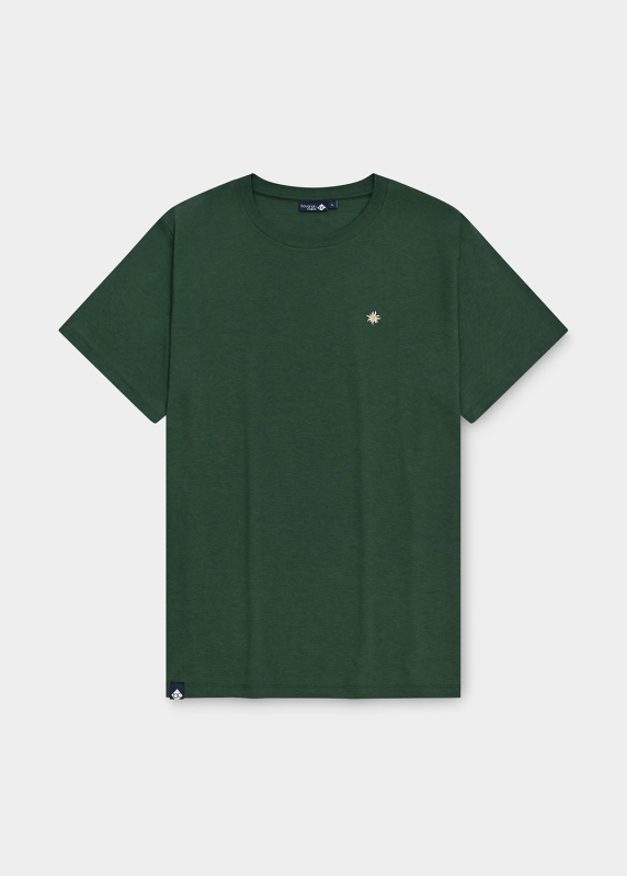 T-Shirt "Edelweiß Sommerfrische" - dunkelgrün