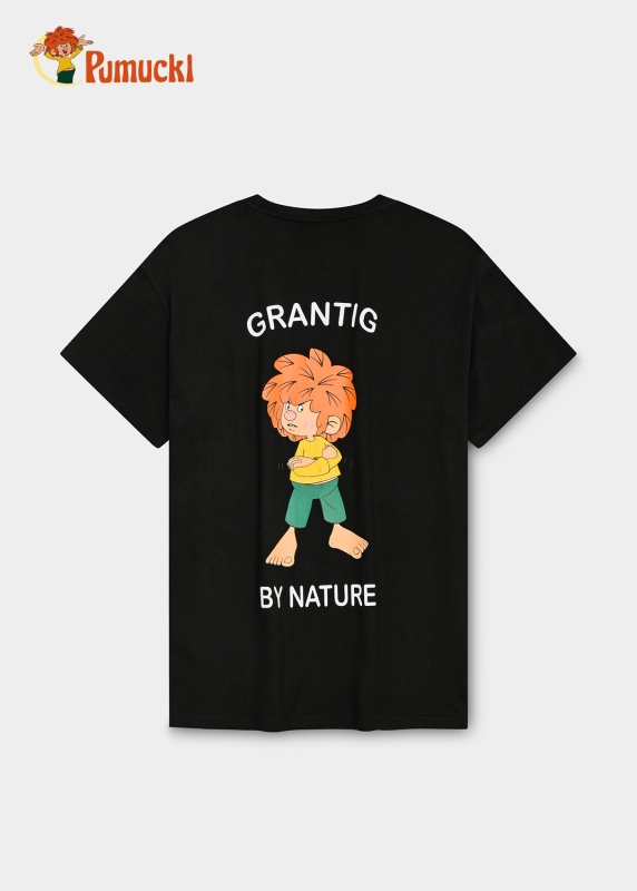 T-Shirt "Grantig by nature" - schwarz, v2