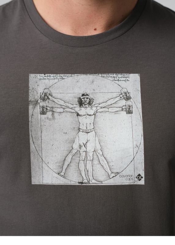 T-Shirt "Homo Bavaricus" - dunkelgrau