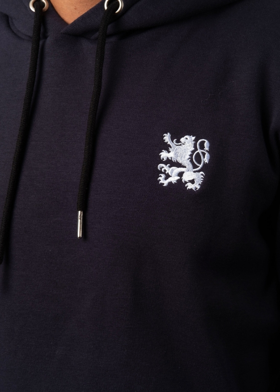 Hoodie "1860 Löwe" - marine/hellblau