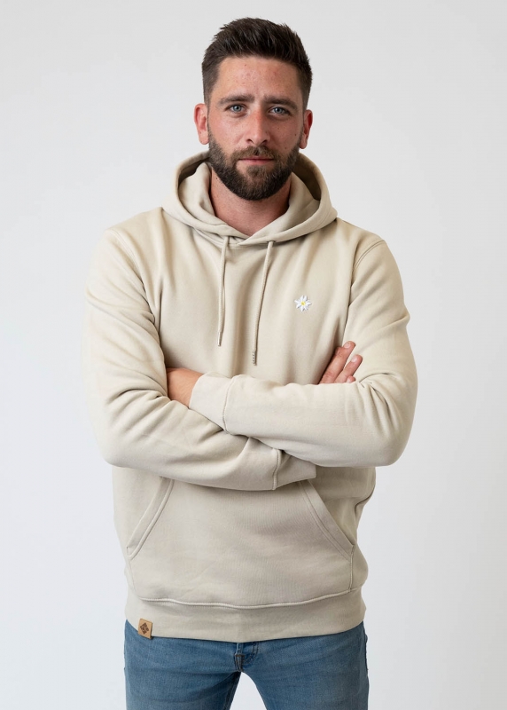 Hoodie "Edelweiß" - beige