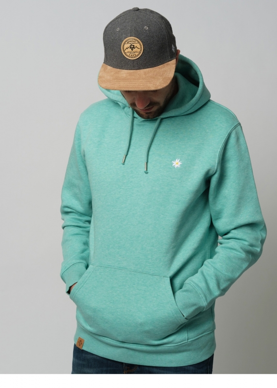 Hoodie "Edelweiß" - grün
