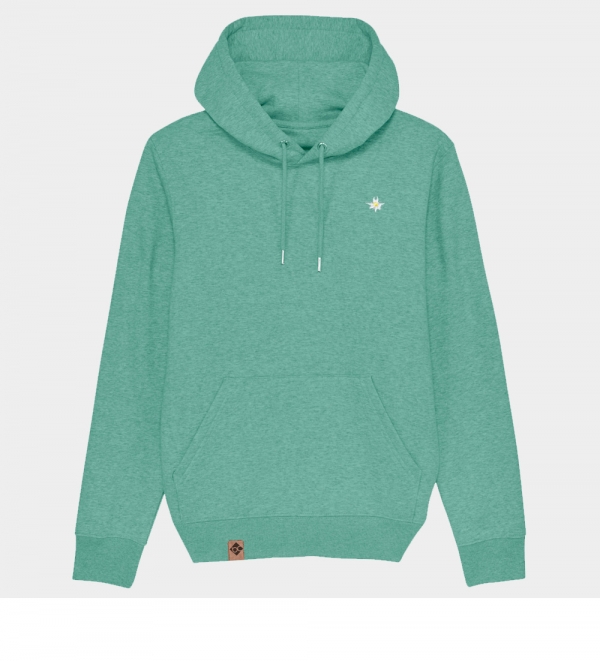 Hoodie "Edelweiß" - grün