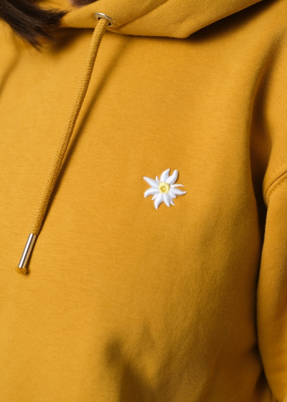 Hoodie "Edelweiß" - ocker