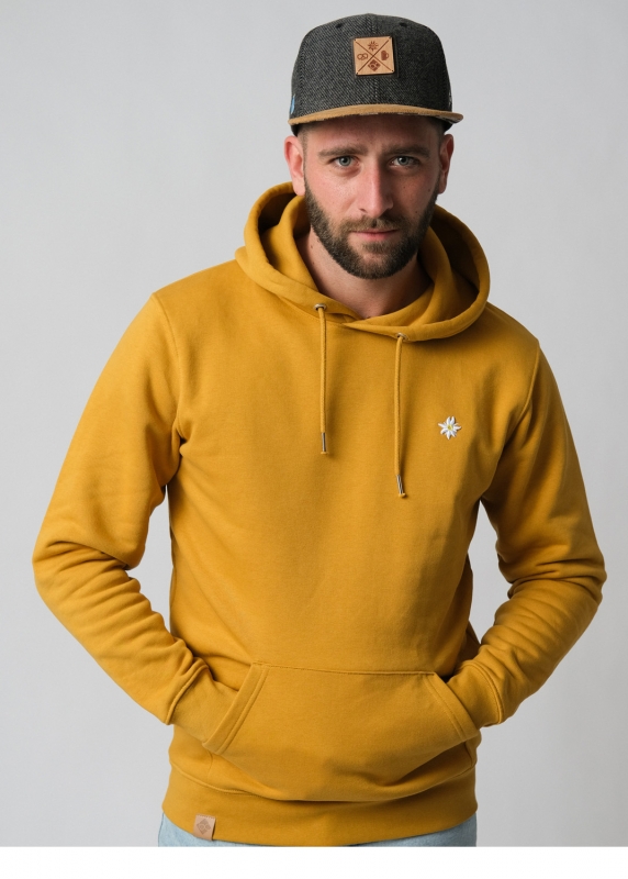 Hoodie "Edelweiß" - ocker