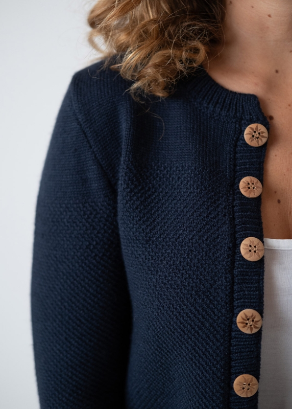 Strickjackerl "Ida" - dunkelblau