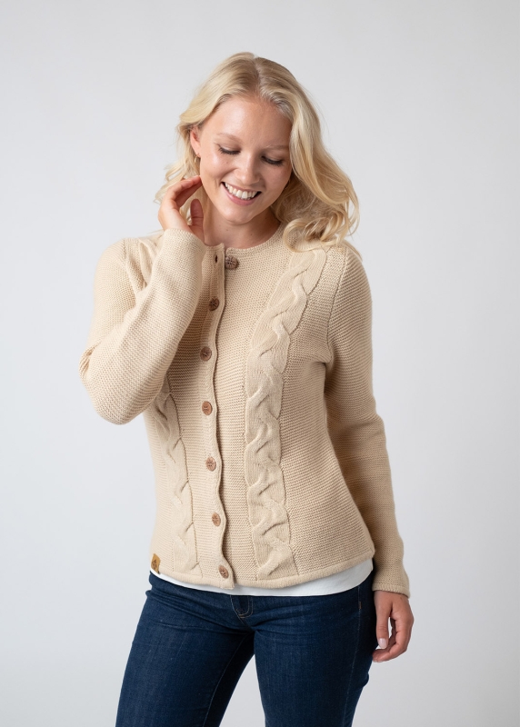 Strickjacke "Martha" - hellbraun
