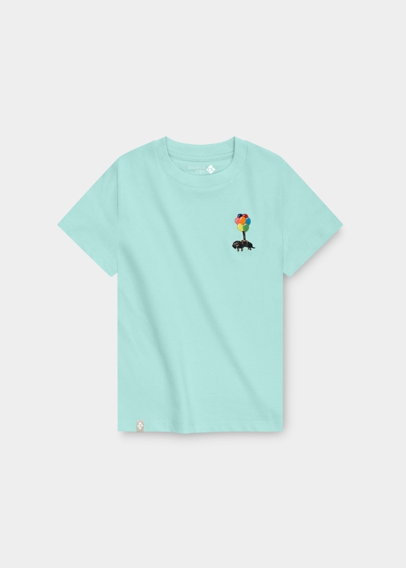 T-Shirt "Dackelexpress" - hellblau (Kinder)