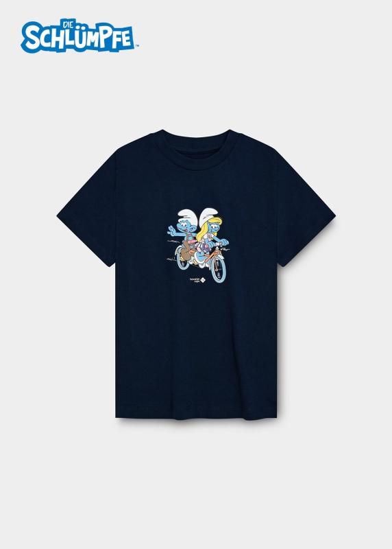 T-Shirt "Schlümpfe: Trachtentandem" - dunkelblau