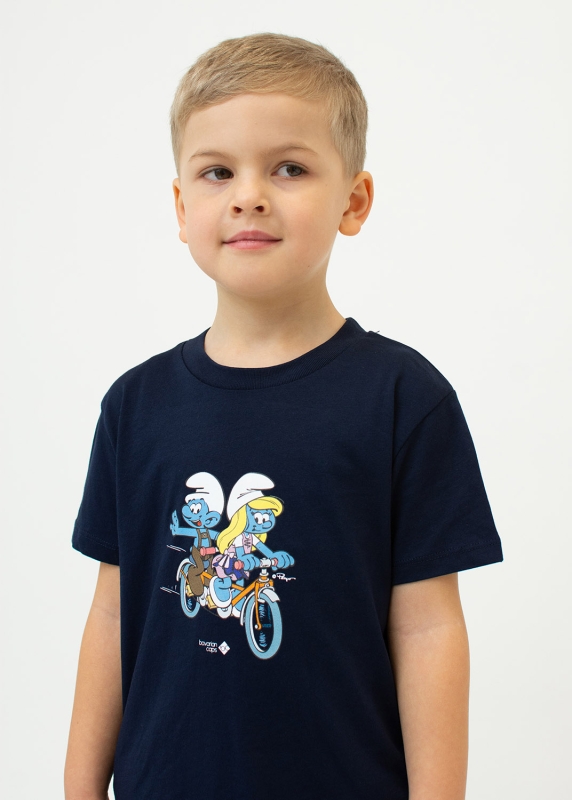 T-Shirt "Schlümpfe: Trachtentandem" - dunkelblau