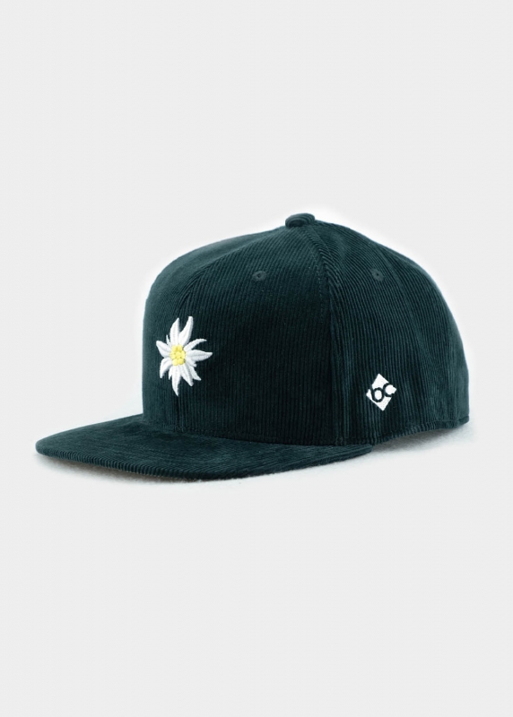 "Edelweiß Kord" - tannengrün (Snapback)