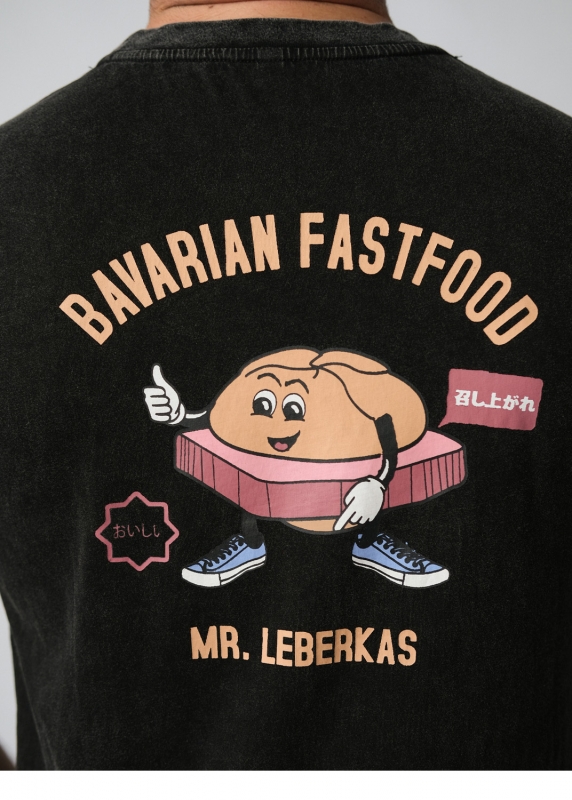 T-Shirt "Bavarian Fastfood" - schwarz