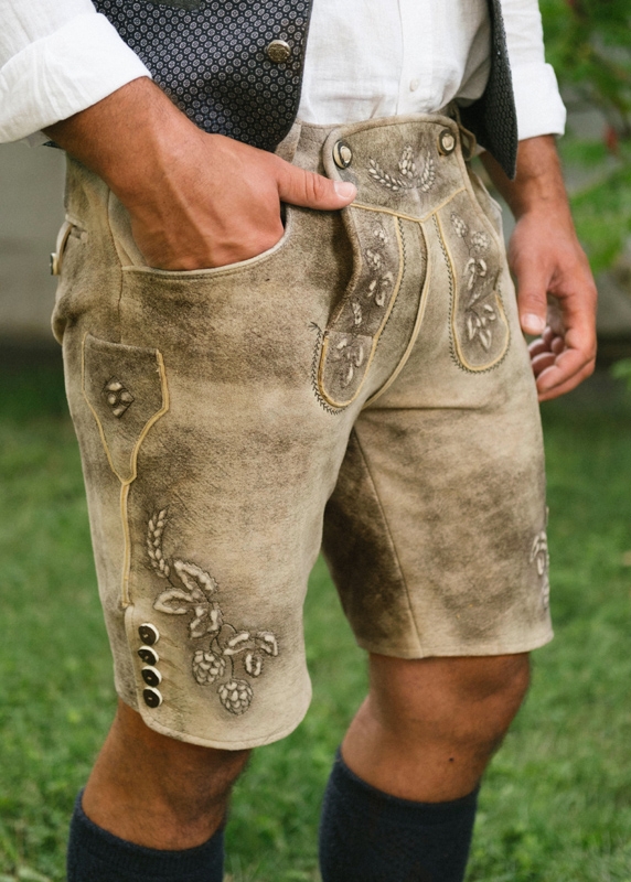 Lederhose "Reinheitsgebot" - altbraun