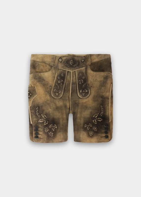 Lederhose "Reinheitsgebot" - altbraun