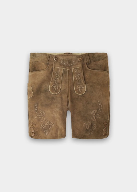 Lederhose "Reinheitsgebot" - hellbraun
