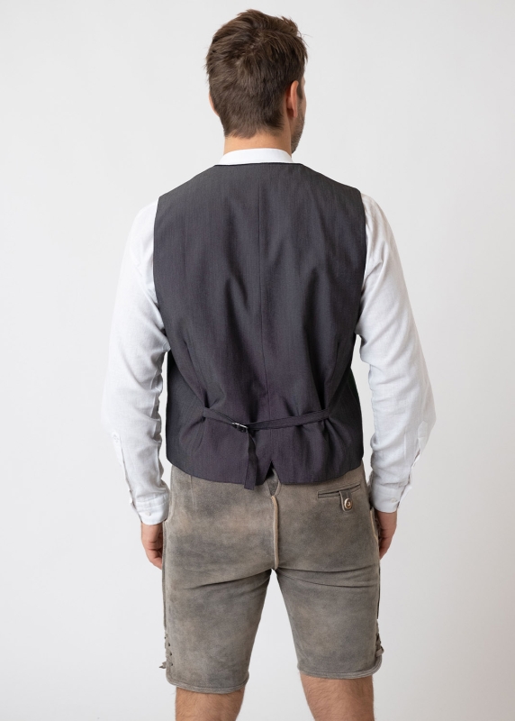 Lederhose "Reinheitsgebot" - graubraun/grün