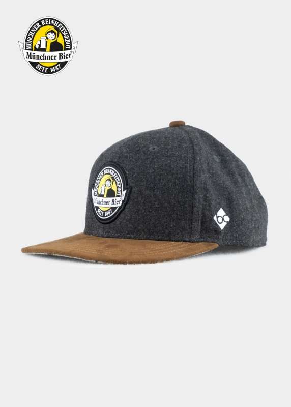 Cap "Münchner Bier" - dunkelgrau (Snapback)