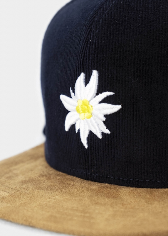 "Edelweiß Winterliebe" - dunkelblau (Strapback)