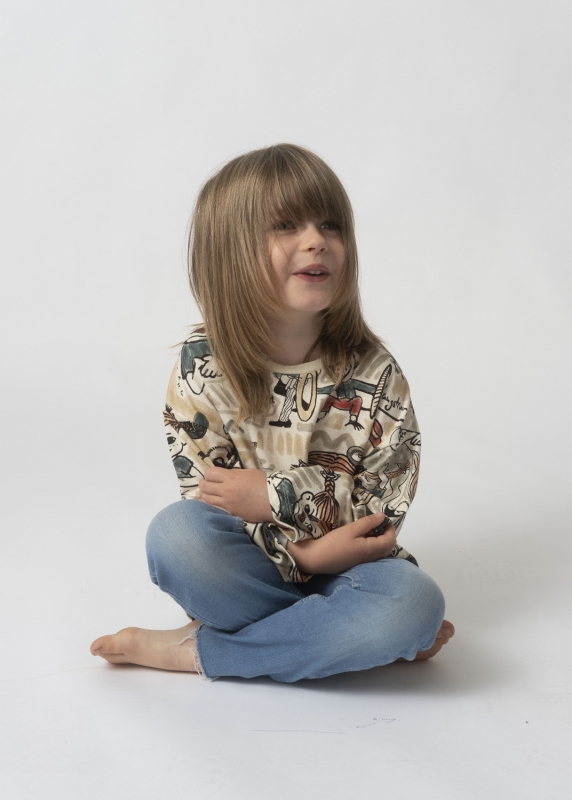 Sweater "Pippi Langstrumpf" - beige, Kinder