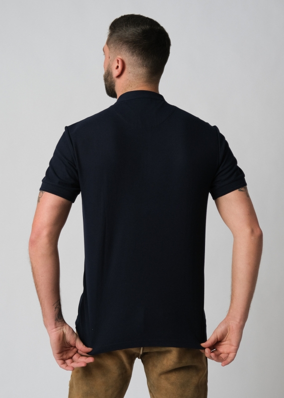 Poloshirt "Edelweiß" - dunkelblau